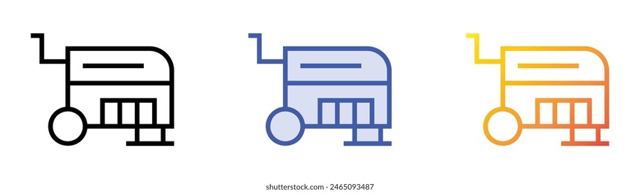 floor cleaner icon. Linear, Blue Fill and Gradient Style Design Isolated On White Background