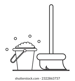floor cleaner icon vector template illustration logo design