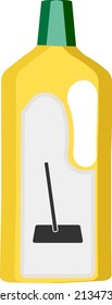 Floor cleaner, illustration, vector on a white background.