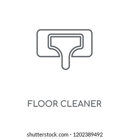 Floor cleaner linear icon. Floor cleaner concept stroke symbol design. Thin graphic elements vector illustration, outline pattern on a white background, eps 10.