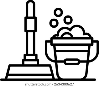 Limpiador de pisos Nuevo Vector de diseño de iconos creativos