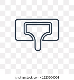 Floor cleaner vector outline icon isolated on transparent background, high quality linear Floor cleaner transparency concept can be used web and mobile