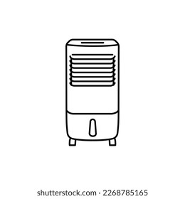 Floor conditioner color line icon. Household appliance