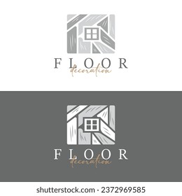 Floor Design Logo, Home Decoration Ceramic Tile Vector Illustration