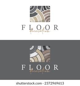 Floor Design Logo, Home Decoration Ceramic Tile Vector Illustration
