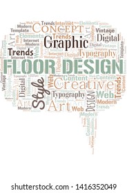 Floor Design word cloud. Wordcloud made with text only.