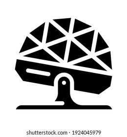 floor disco ball glyph icon vector. floor disco ball sign. isolated contour symbol black illustration