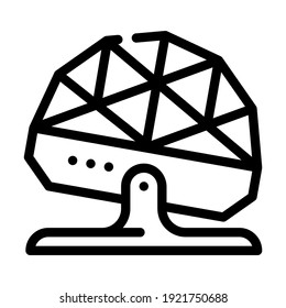 floor disco ball line icon vector. floor disco ball sign. isolated contour symbol black illustration