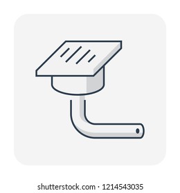 Floor drain or drainage equipment icon.