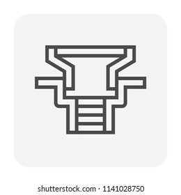 Floor drain icon, 64x64 perfect pixel and editable stroke.