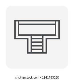 Floor drain icon, 64x64 perfect pixel and editable stroke.