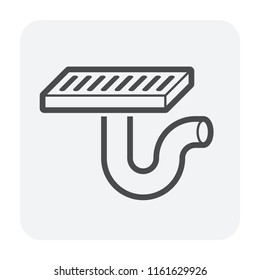 Floor drain icon for drainage system.