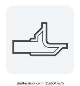 Floor drain icon for drainage system.