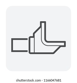 Floor drain icon for drainage system.