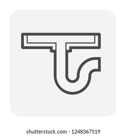 Floor drain icon for drainage system.