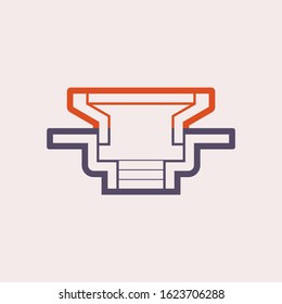 Floor drainage equipment vector icon design.