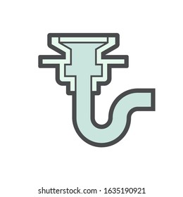Floor drainage equipment vector icon design.
