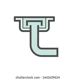 Floor drainage equipment vector icon design.