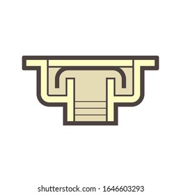 Floor drainage equipment vector icon design.