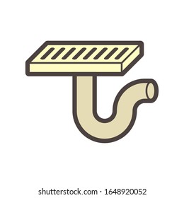 Floor drainage equipment vector icon design.