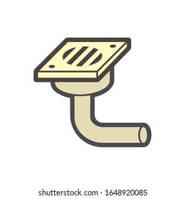 Floor drainage equipment vector icon design.