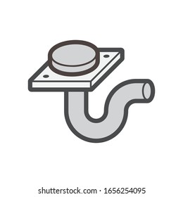 Floor drainage equipment vector icon design.