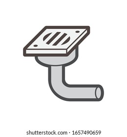 Floor drainage equipment vector icon design.