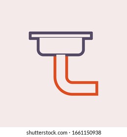 Floor drainage equipment vector icon design.