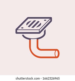 Floor drainage equipment vector icon design.