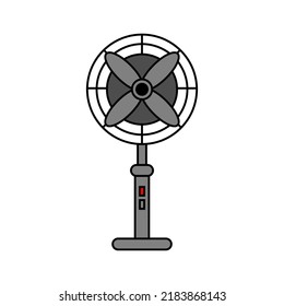 Icono del ventilador del piso. Vector aislado en fondo transparente