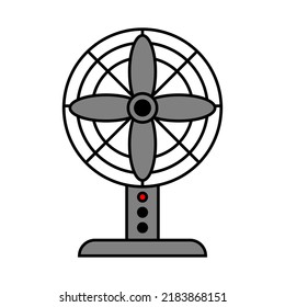 Floor fan icon. Vector isolated on transparent background
