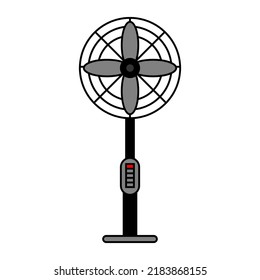 Floor fan icon. Vector isolated on transparent background
