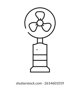 floor fan line icon vector. floor fan sign. isolated contour symbol black illustration