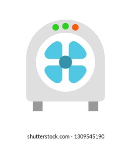 Floor fan vector illustration, Isolated filat design icon