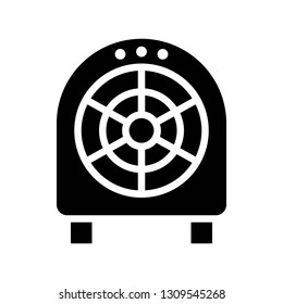 Floor fan vector illustration, Isolated solid design icon