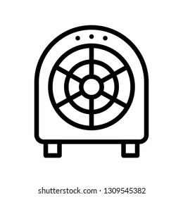 Floor fan vector illustration, Isolated line design icon
