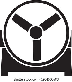 Fußbodenventilator, Vektorgrafik einzeln auf weißem Hintergrund.