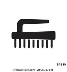 floor hand brush flat icon vector