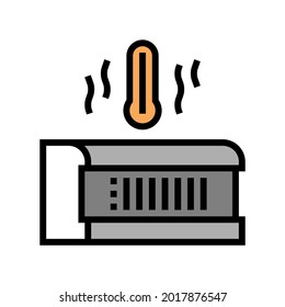 vector de icono de color del calentador de piso. señal del calentador del piso. ilustración de símbolo aislado