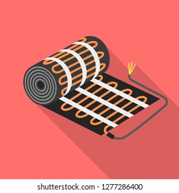 Floor heater equipment icon. Flat illustration of floor heater equipment vector icon for web design