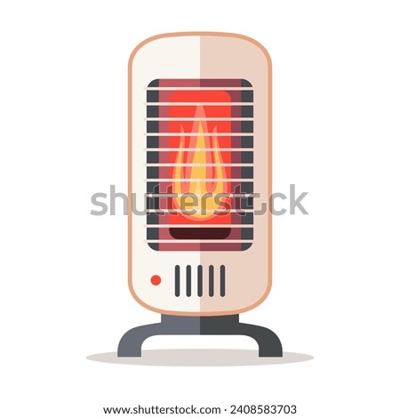 floor heater on a white background. flat vector illustration.