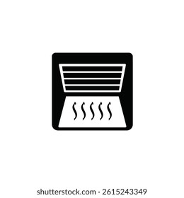 Floor Heating System Sign Representing Warmth In A Clean Black And White Design