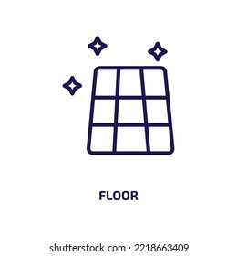 floor icon from furniture  household collection. Thin linear floor, house, home outline icon isolated on white background. Line vector floor sign, symbol for web and mobile