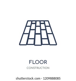 Floor icon. Floor linear symbol design from Construction collection. Simple outline element vector illustration on white background.