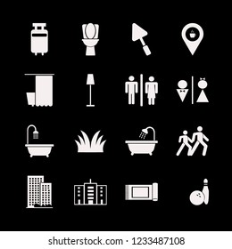 floor icon. floor vector icons set office building, carpet, bathroom shower and bathroom