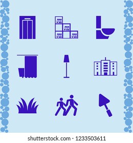 floor icon. floor vector icons set elevator, pedestrian people, bookcase and toilet