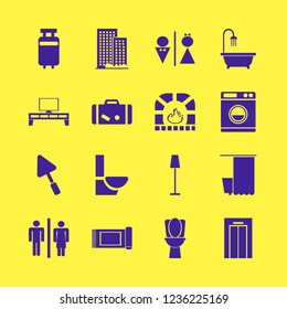 floor icon. floor vector icons set bathroom shower, toilet, trowel and bathroom