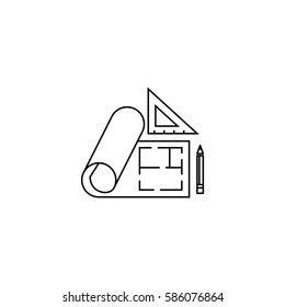 icono de piso, icono de Plan - Ilustración vectorial.