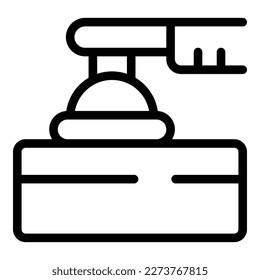 Floor installation icon outline vector. Wood tile. Home interior