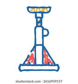 floor jacks doodle icon sketch vector. floor jacks sign. isolated symbol illustration